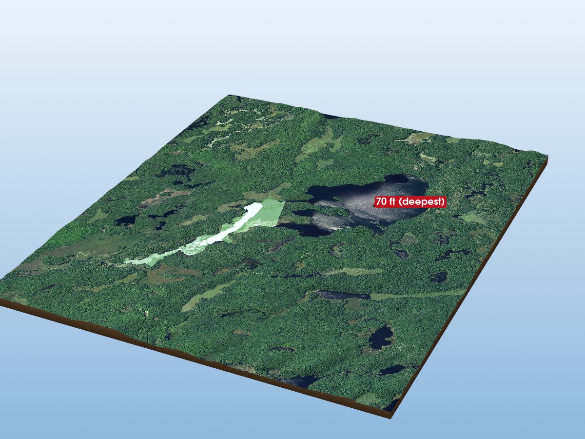 Depth map of Joeperry Lake
