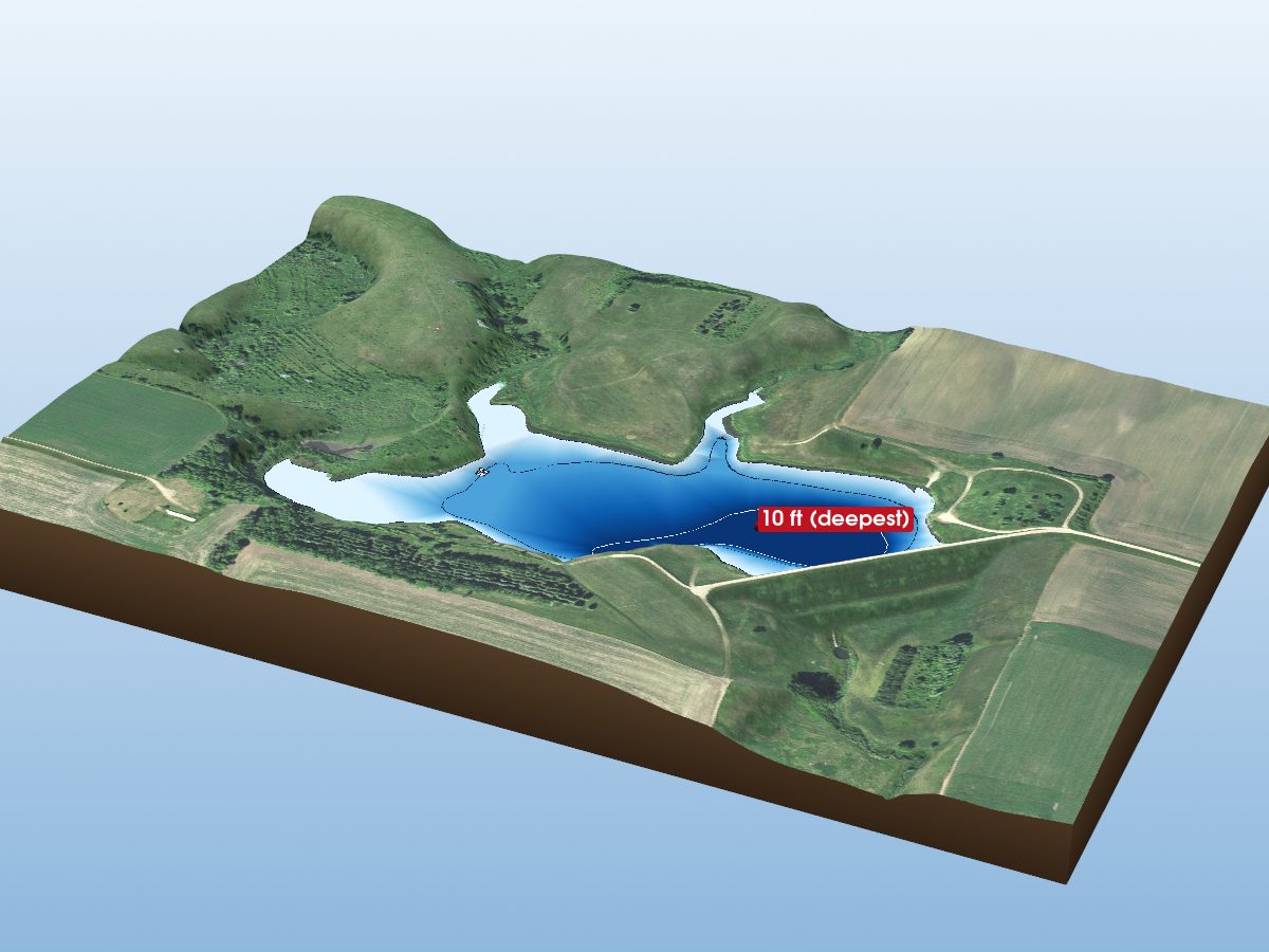 Depth map of John Reservoir
