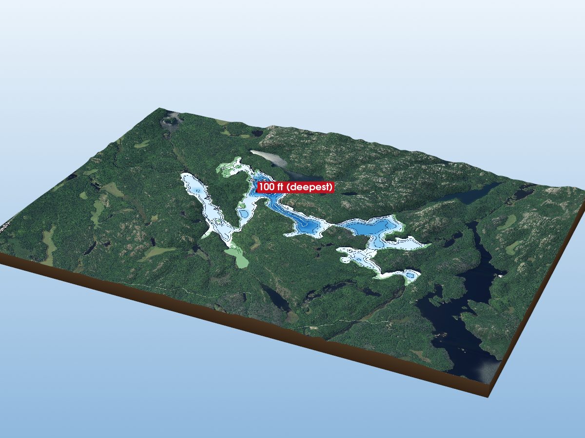 Depth map of Johnnie Lake