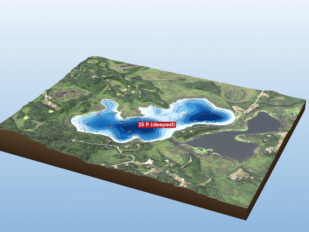 Depth map of Johnson Lake