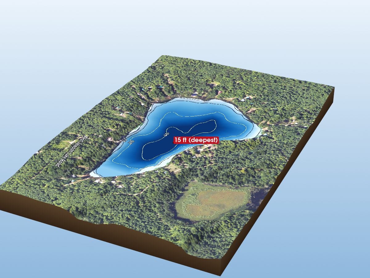 Depth map of Johnson Lake
