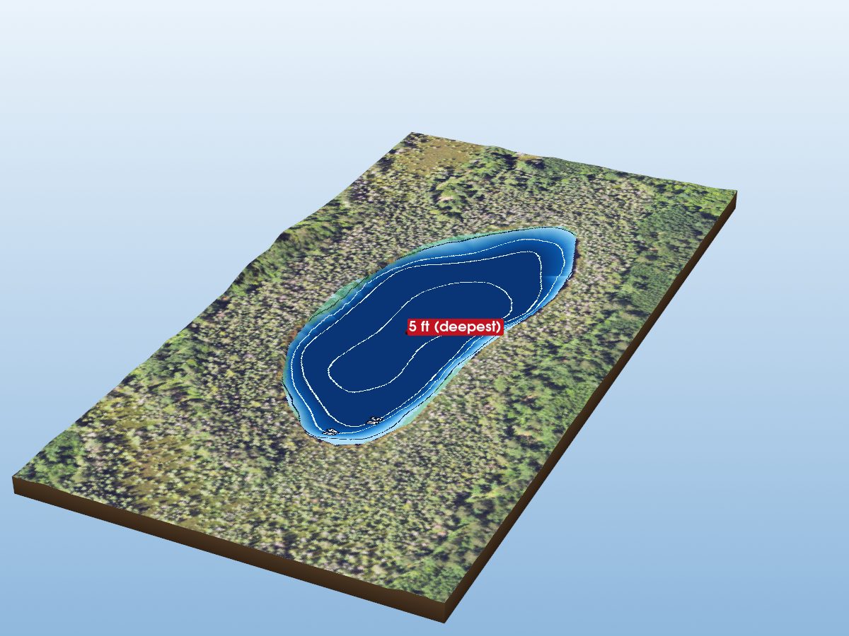 Depth map of Johnson Lake