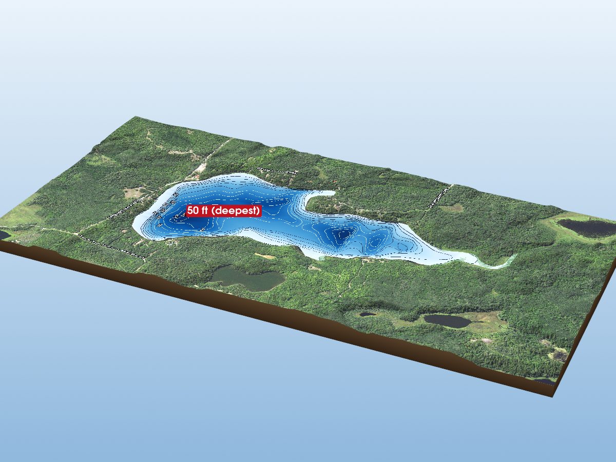 Depth map of Johnson Lake