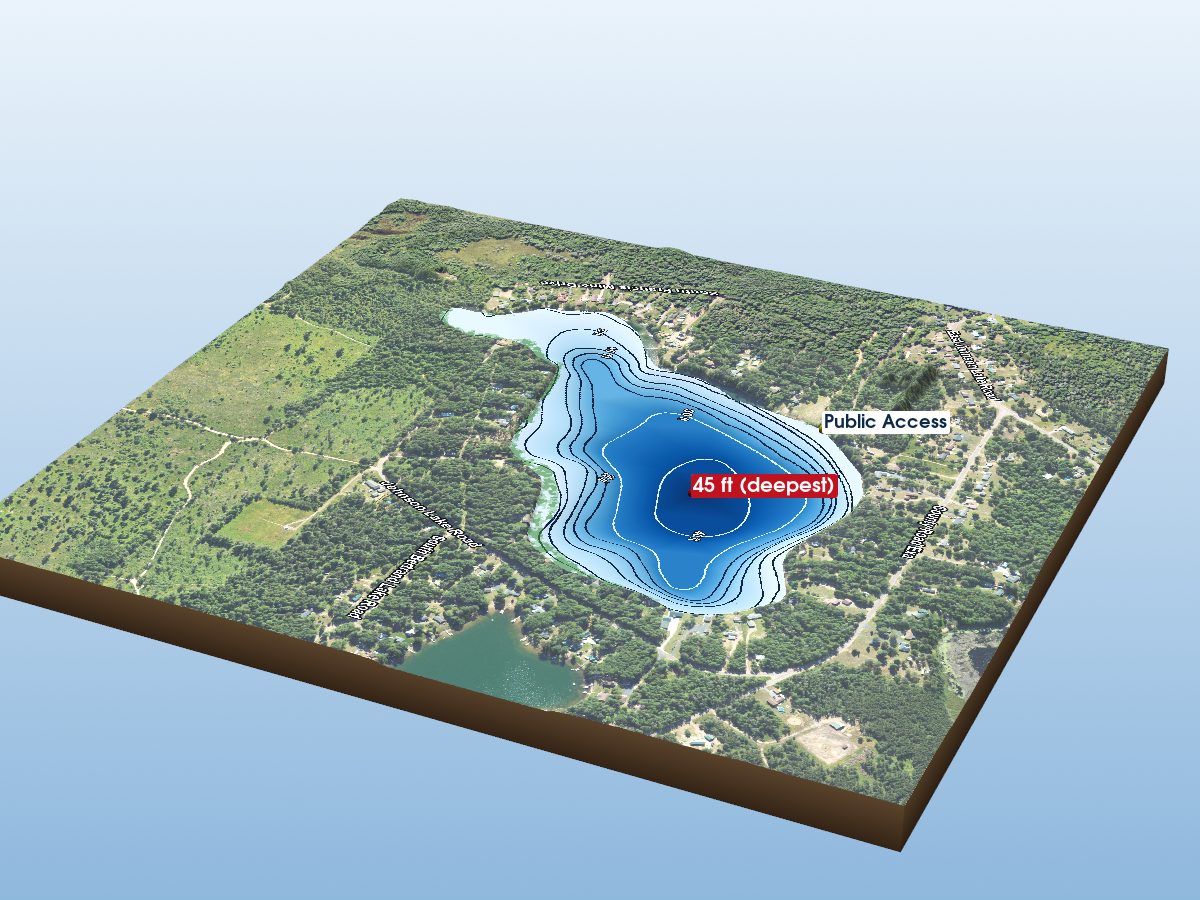 Depth map of Johnson Lake