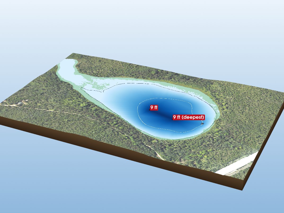 Depth map of Jones Lake