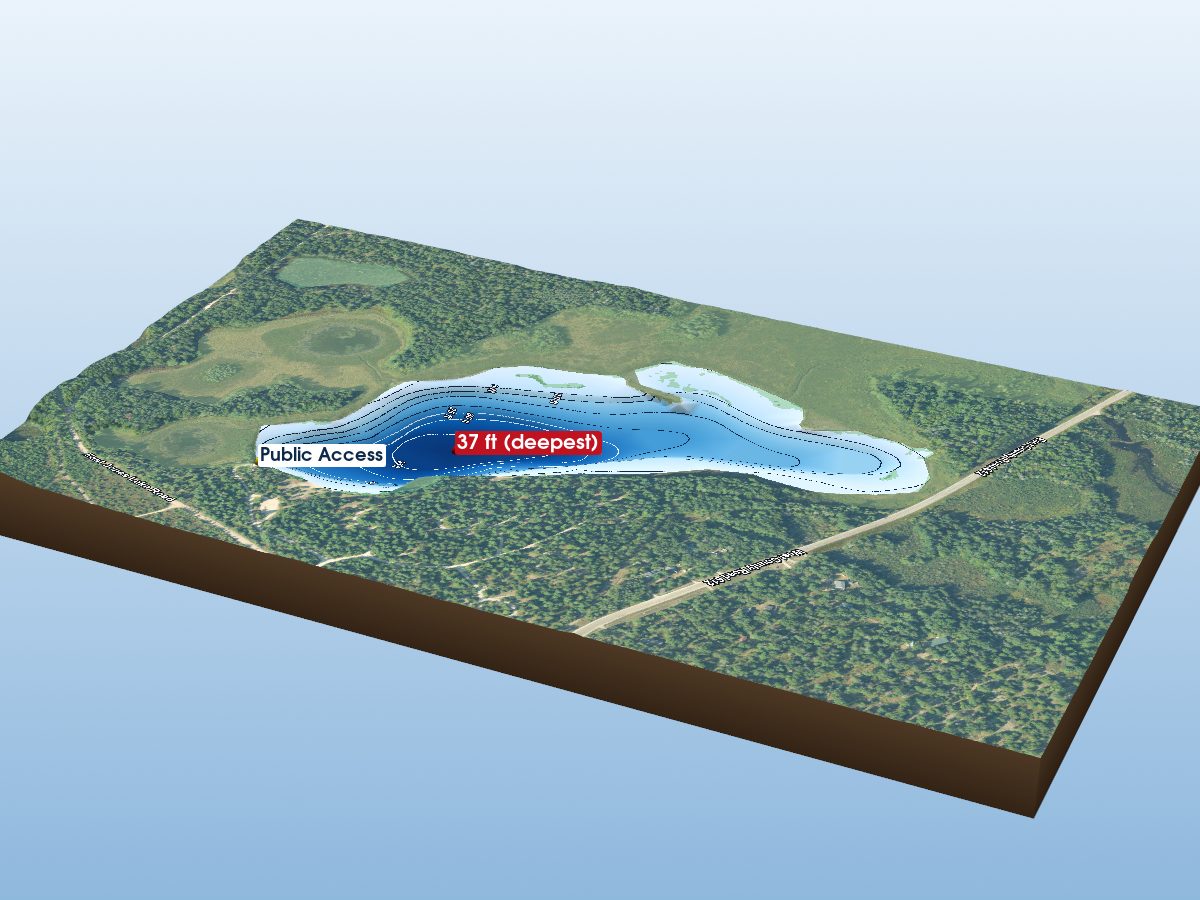 Depth map of Jones Lake