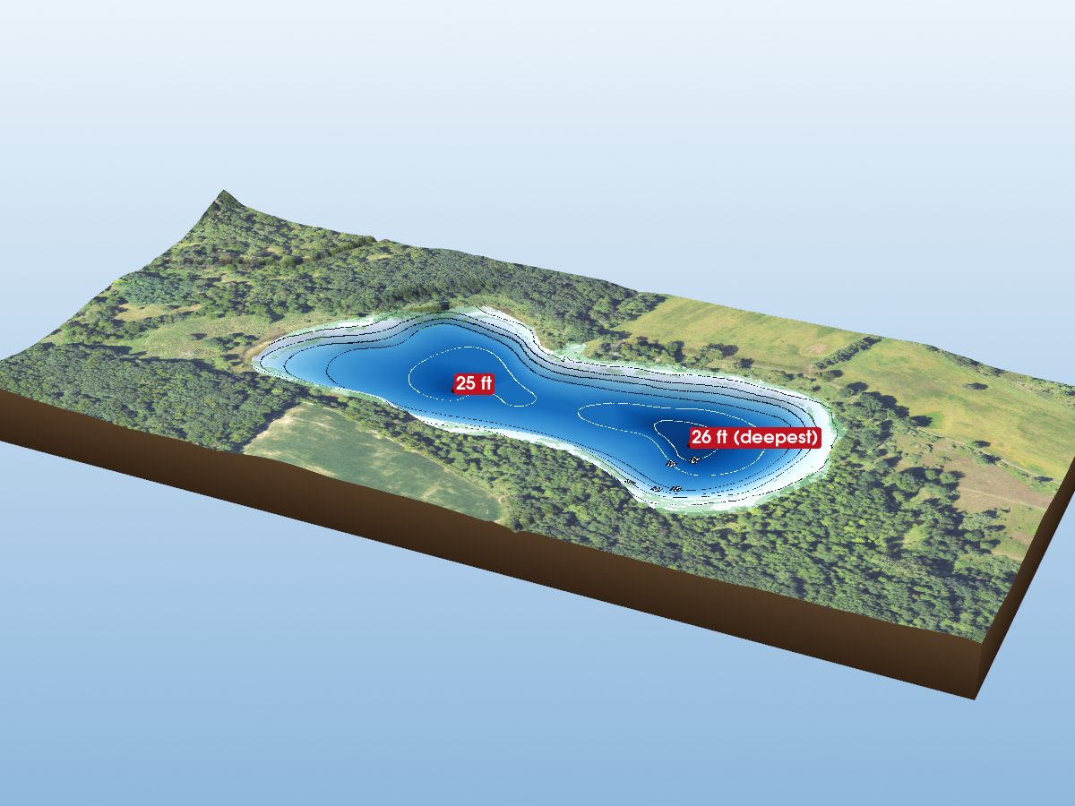 Depth map of Jones Lake