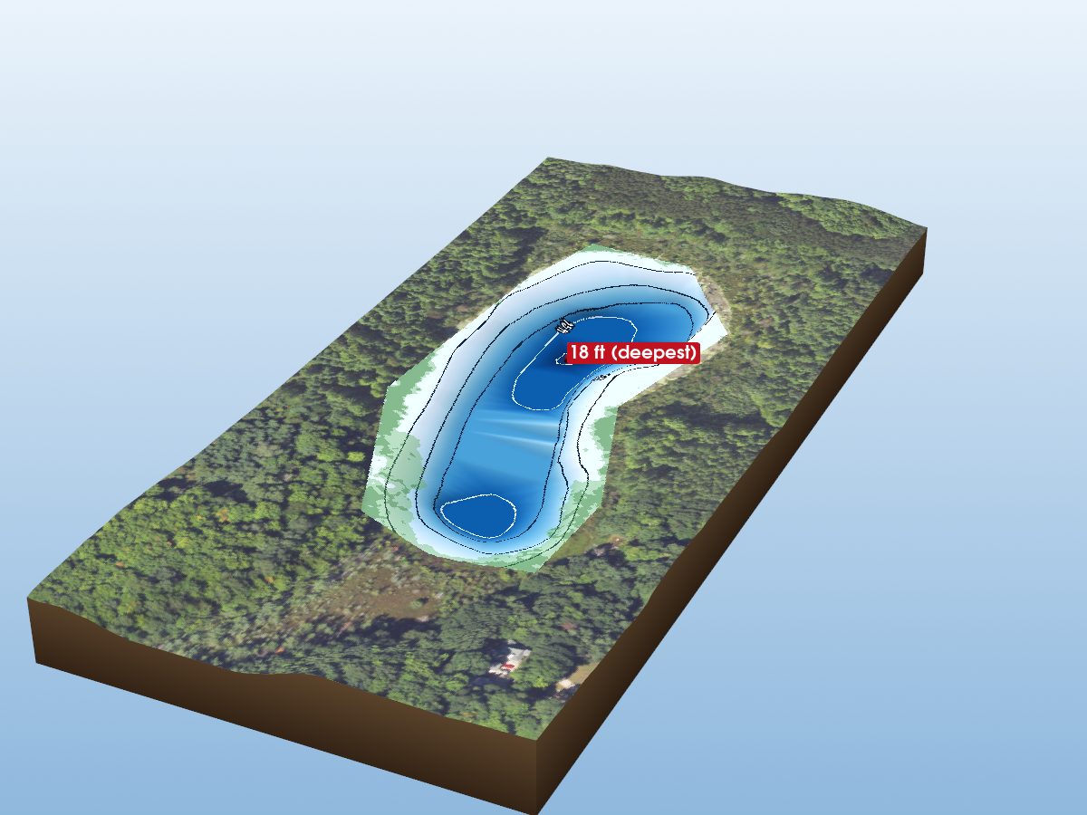 Depth map of Jones Lake