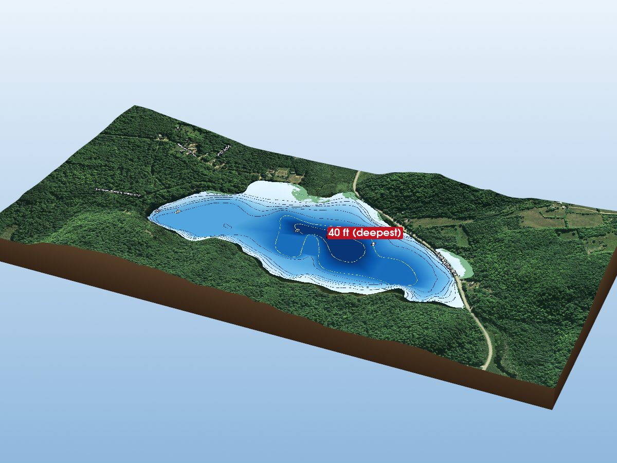 Depth map of Jordan Lake