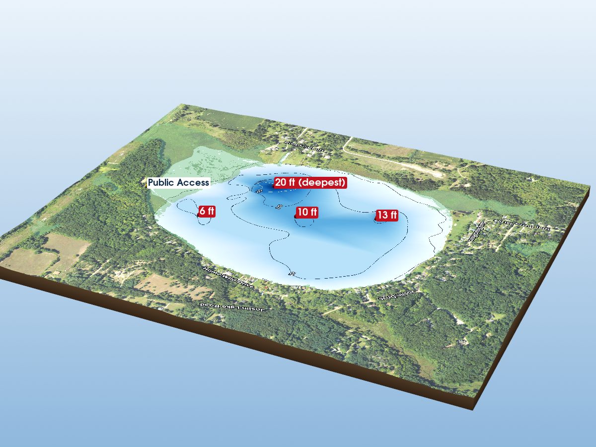 Depth map of Joslin Lake