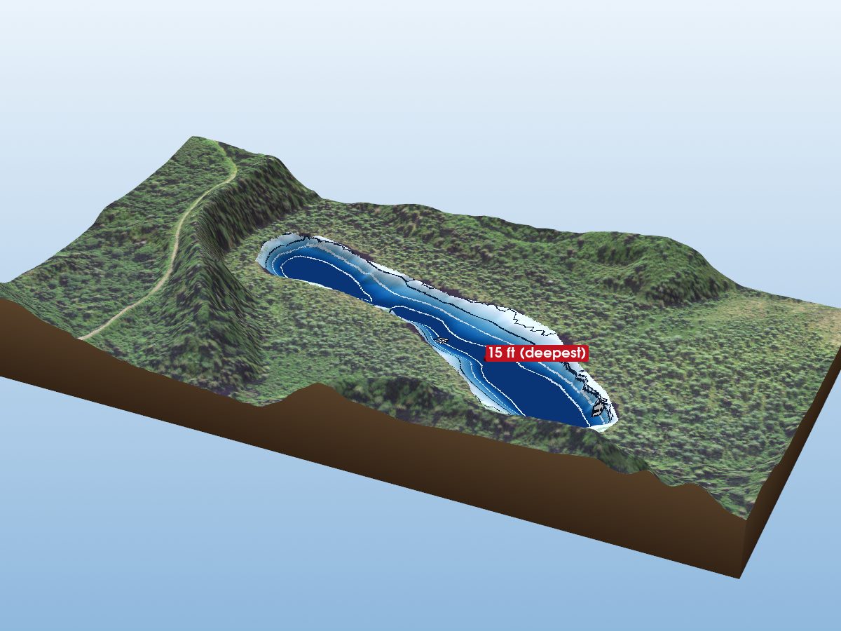 Depth map of Jouppi Lake