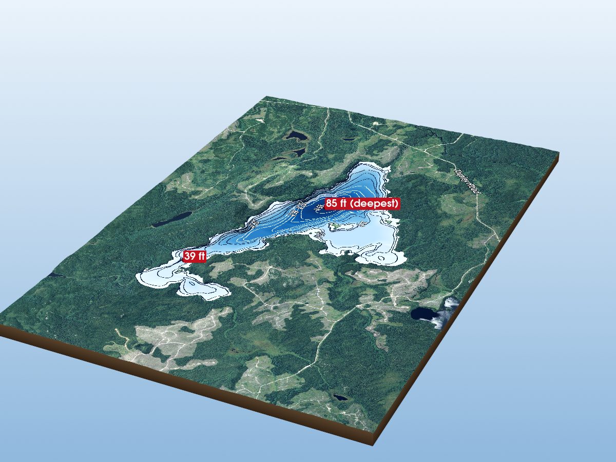 Depth map of Jubilee Lake