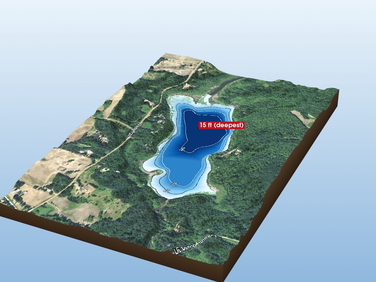 Depth map of Juergens Lake