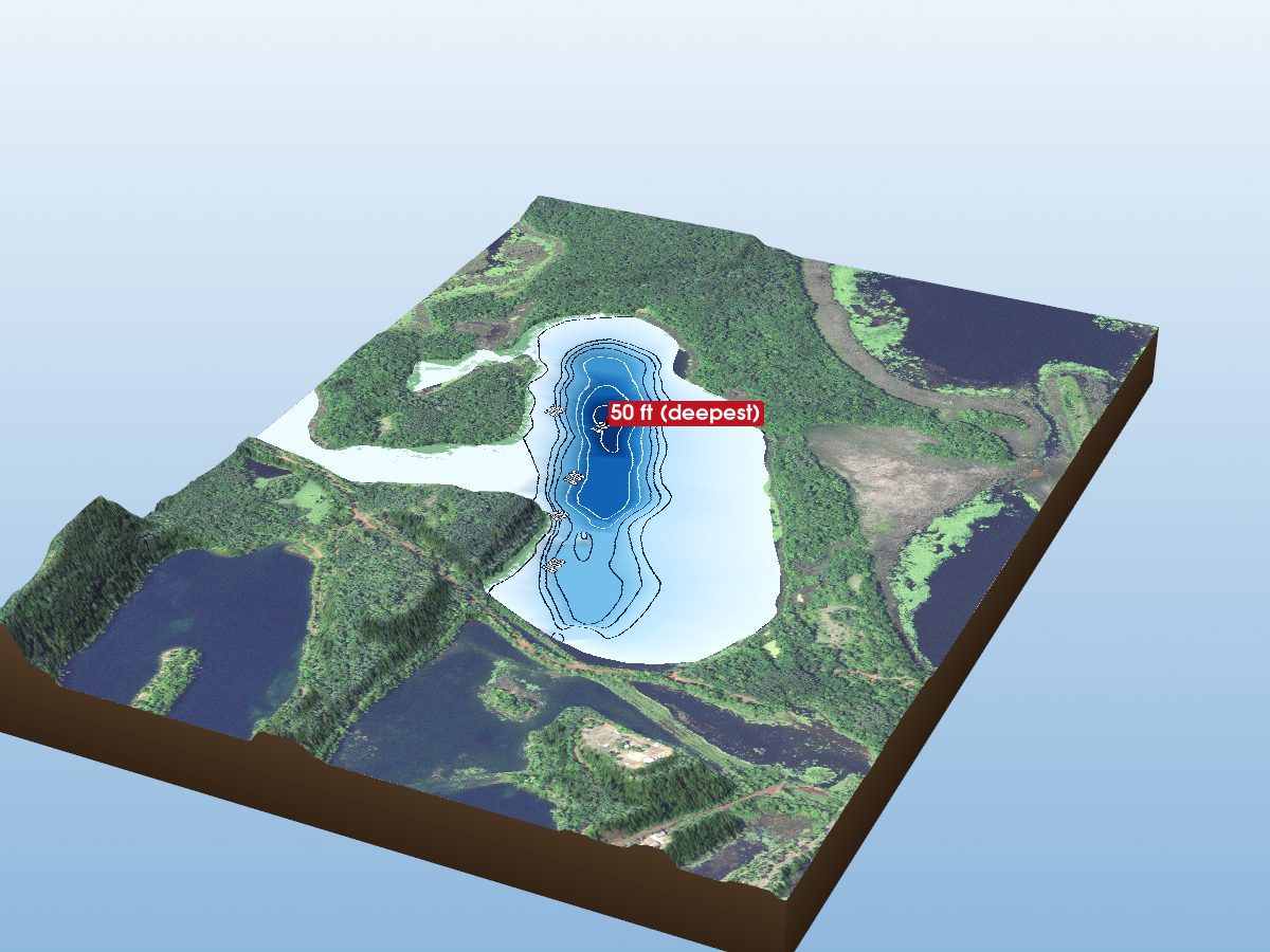 Depth map of June Lake