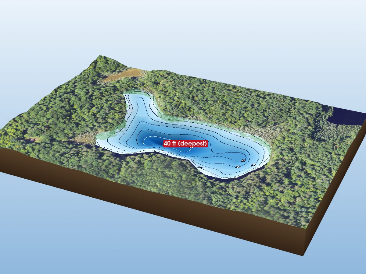 Depth map of Just Lake