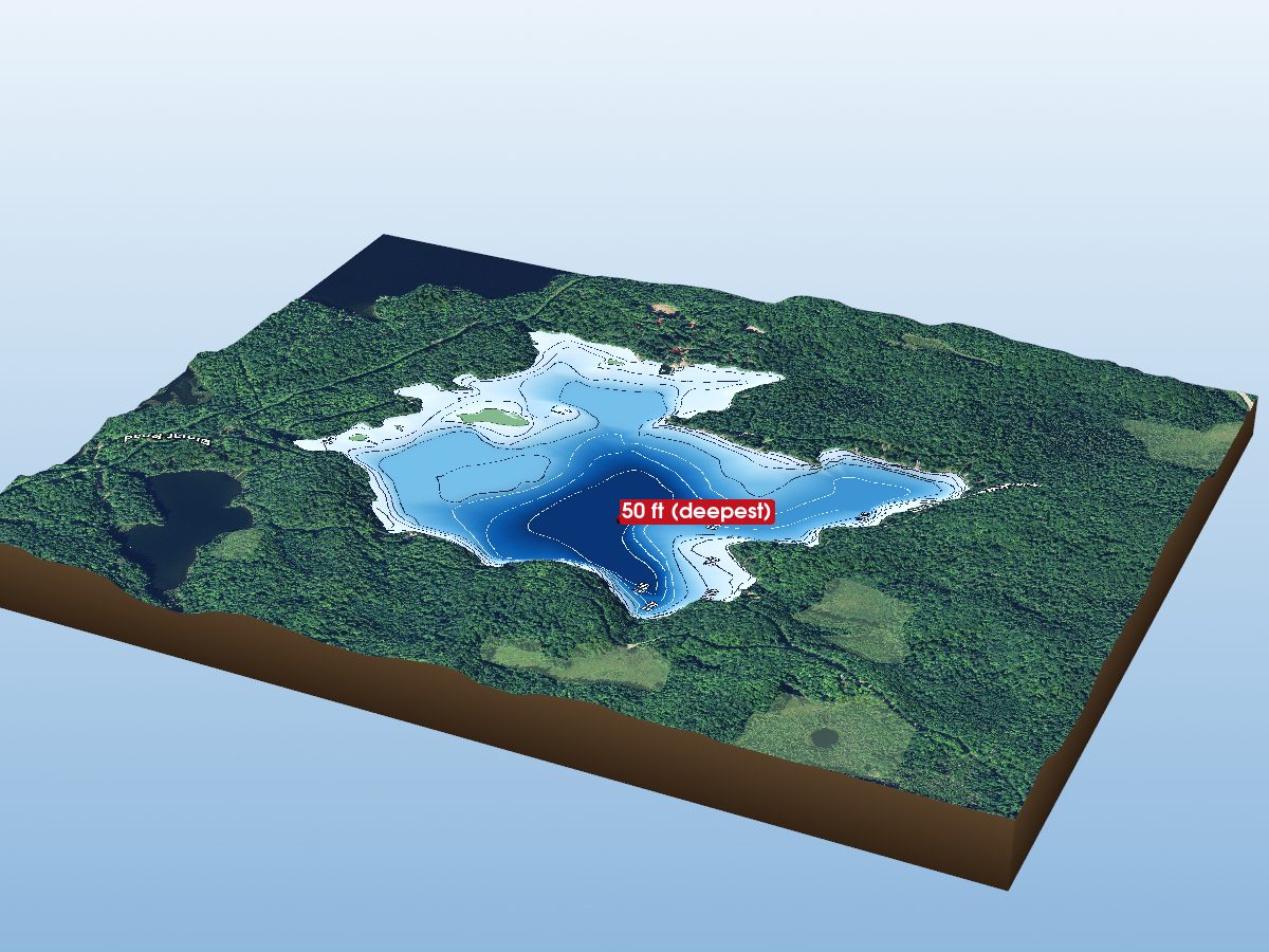 Depth map of Kabakwa Lake