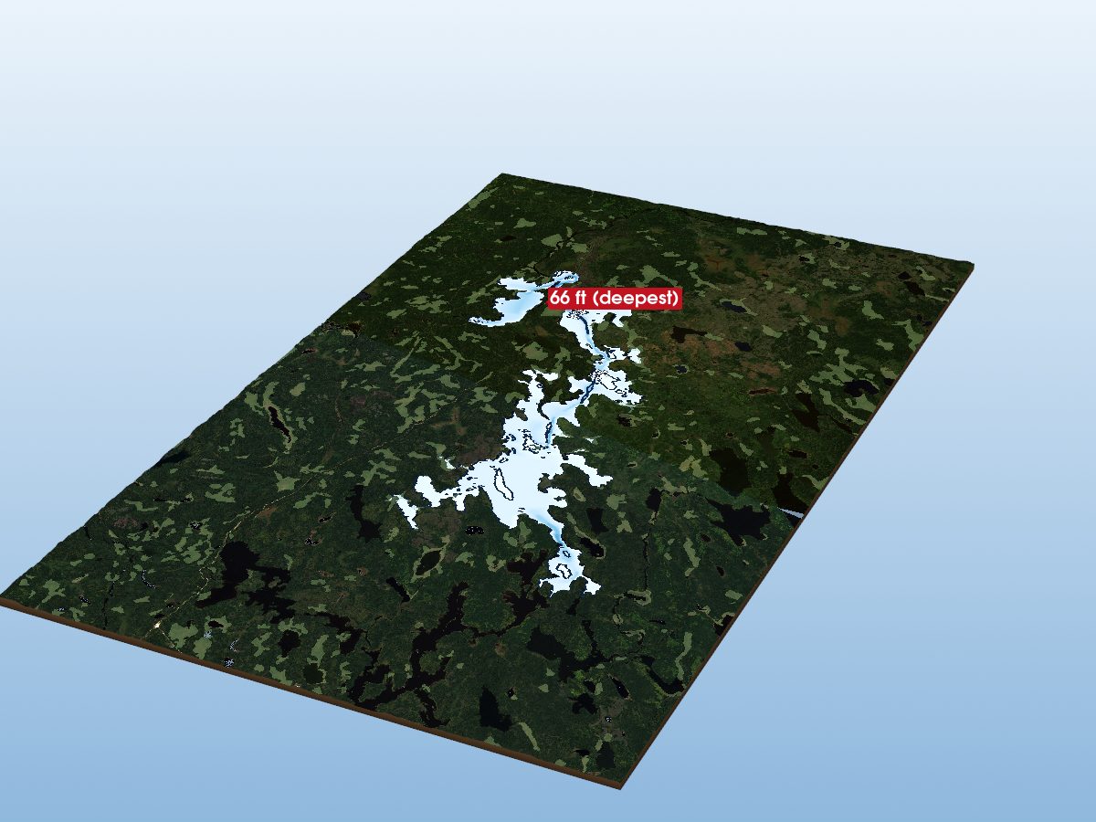 Depth map of Kabania Lake
