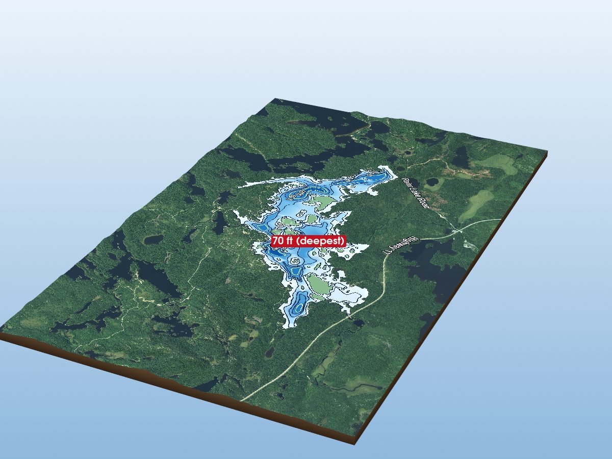 Depth map of Kabenung Lake