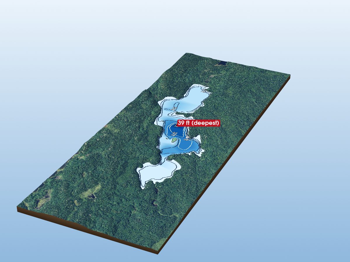 Depth map of Kabik Lake