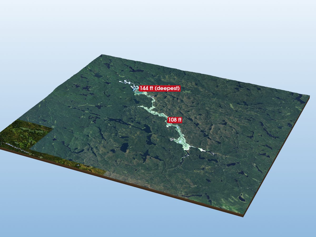 Depth map of Kagiano Lake