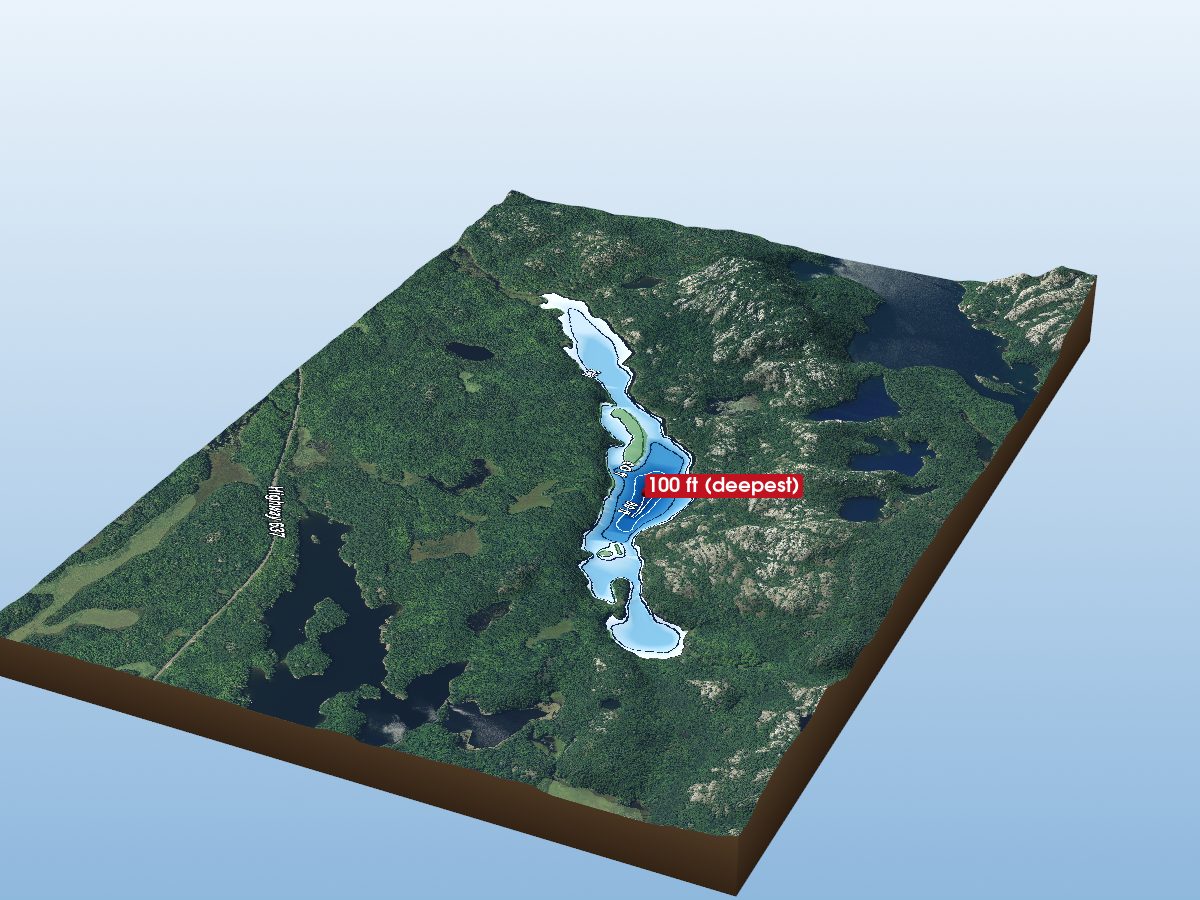 Depth map of Kakakise Lake