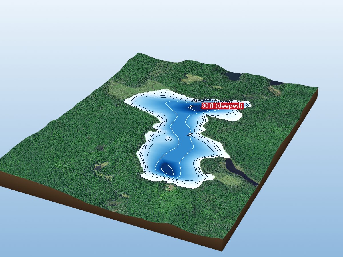 Depth map of Kakasamic Lake