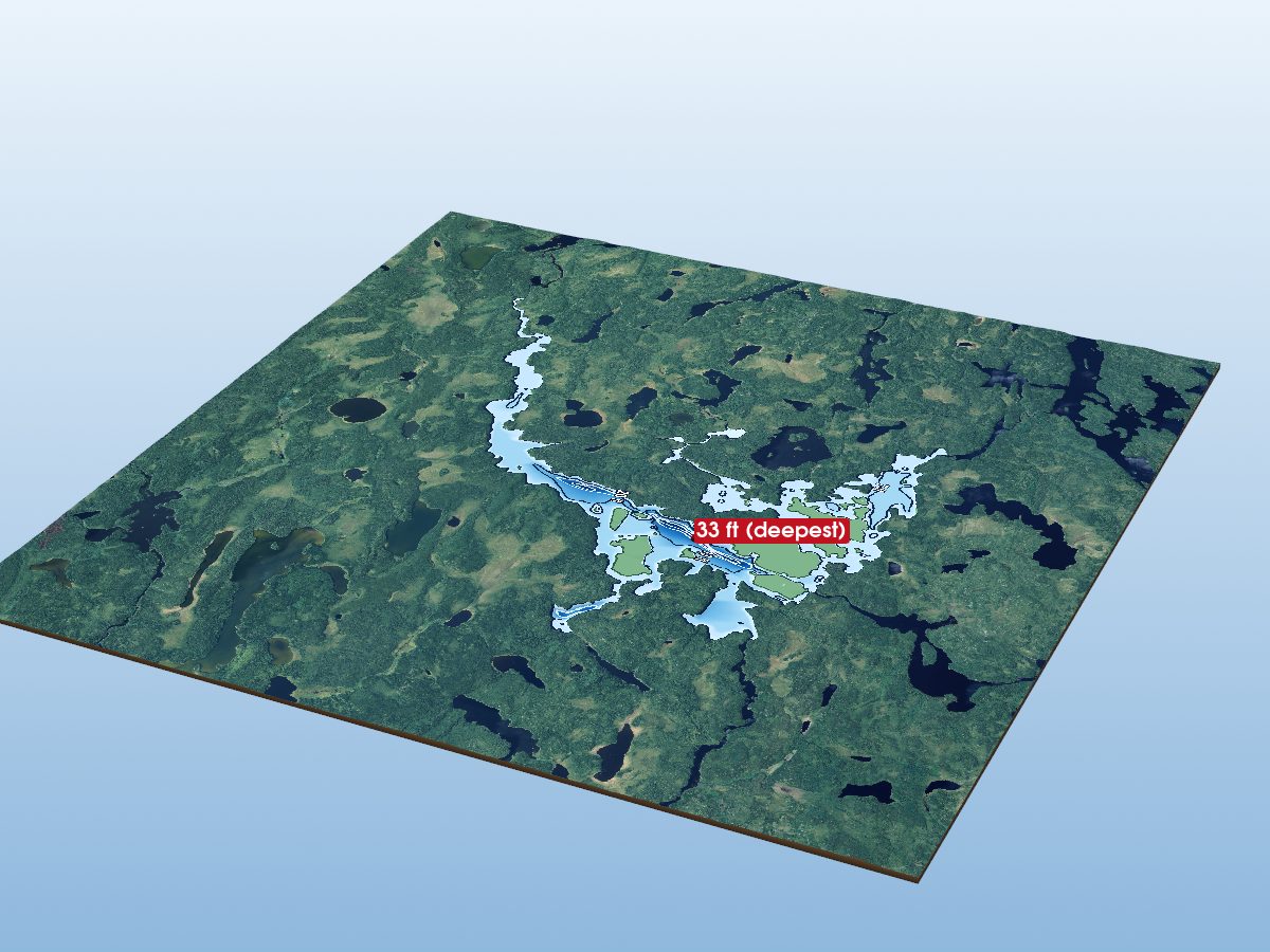 Depth map of Kamungishkamo Lake