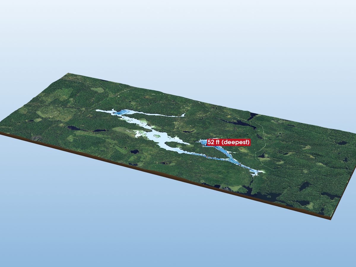 Depth map of Kaneki Lake