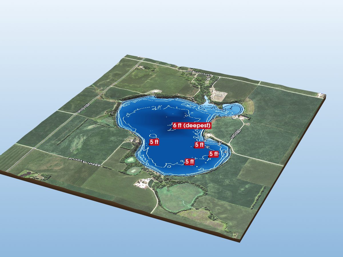 Depth map of Kansas Lake