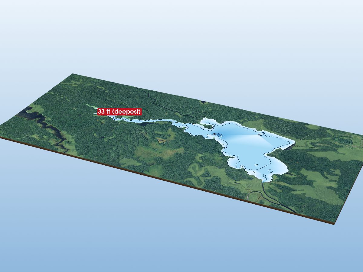 Depth map of Kapuskasing Lake