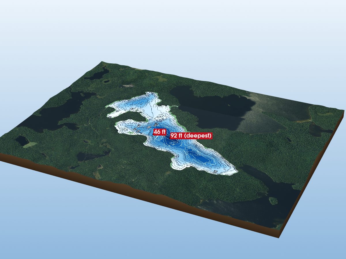 Depth map of Kashbogama Lake