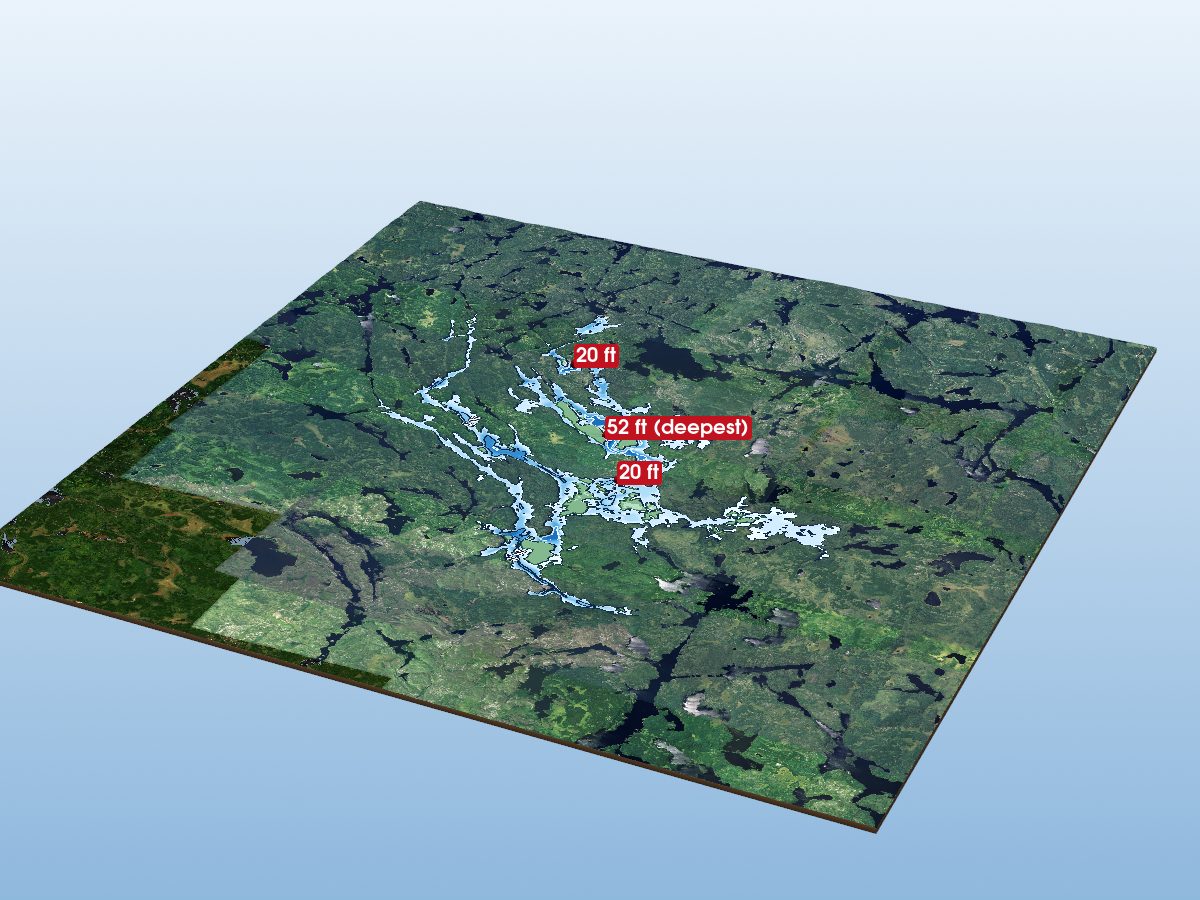 Depth map of Kashishibog Lake