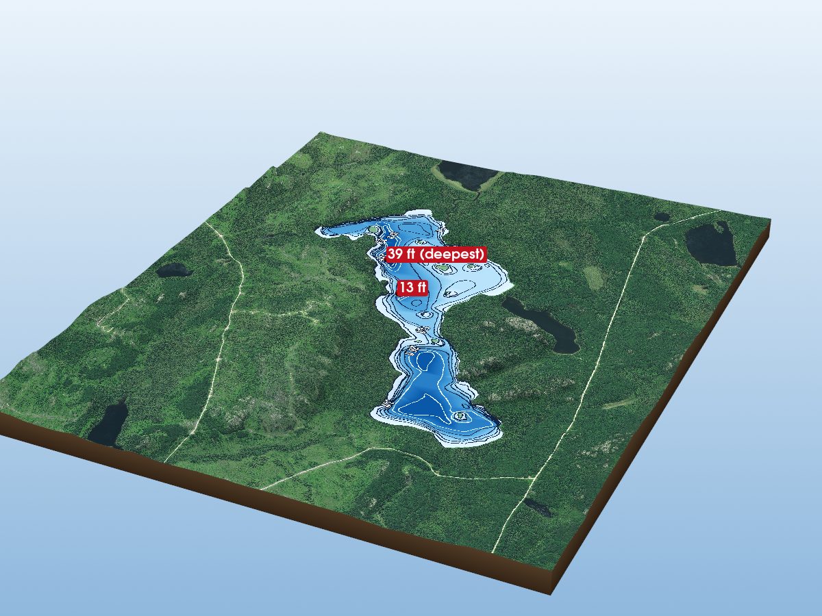 Depth map of Kassagimini Lake