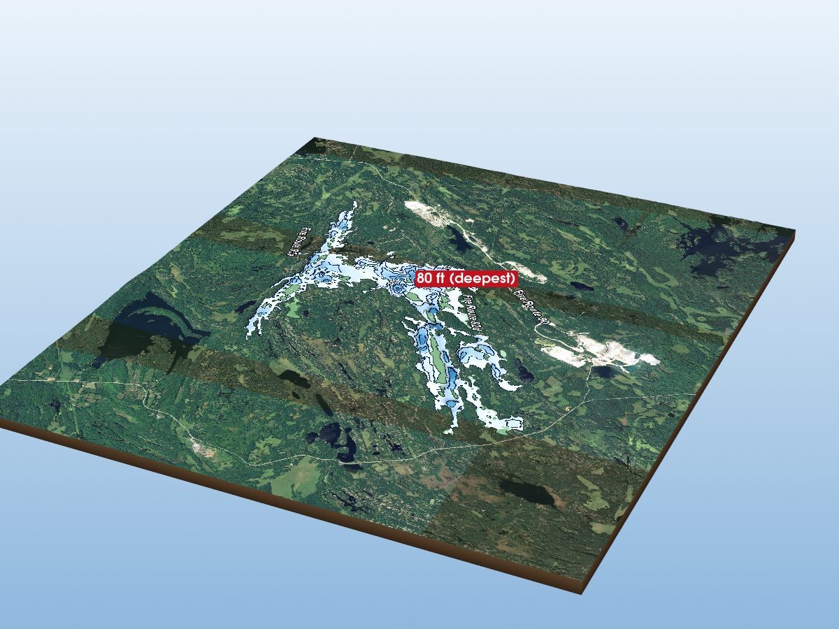 Depth map of Kasshabog Lake