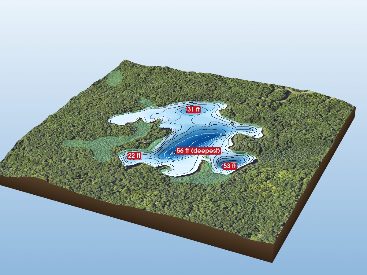 Depth map of Katherine Lake