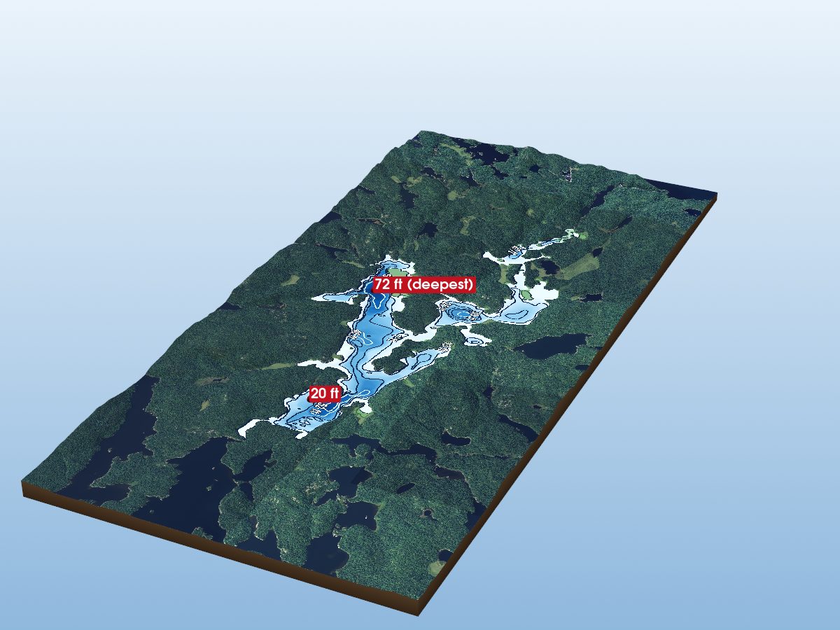 Depth map of Kathleen Lake