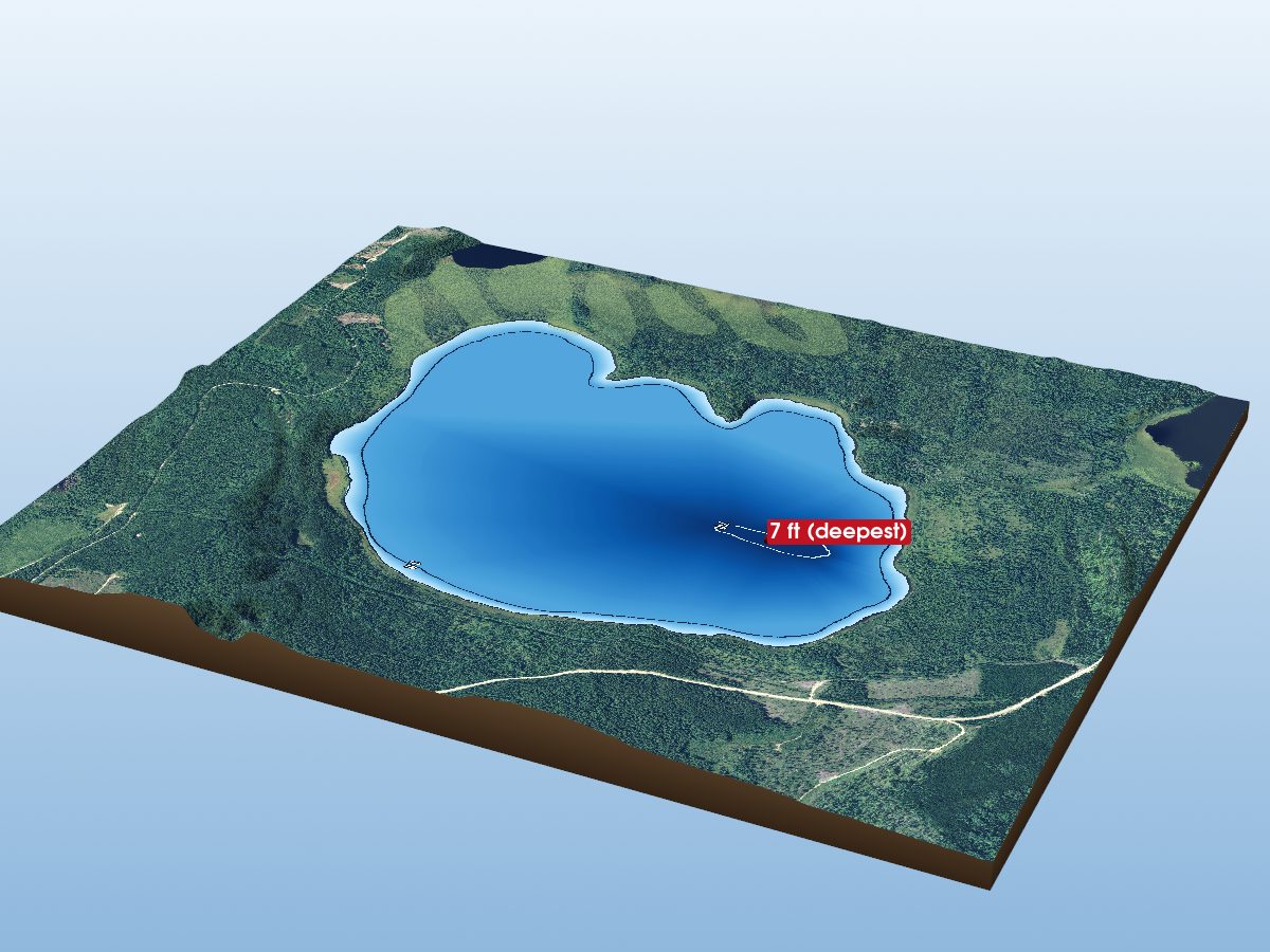 Depth map of Kathlyn Lake