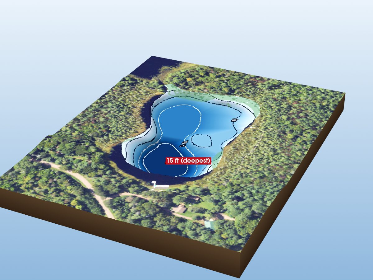 Depth map of Katie Lake