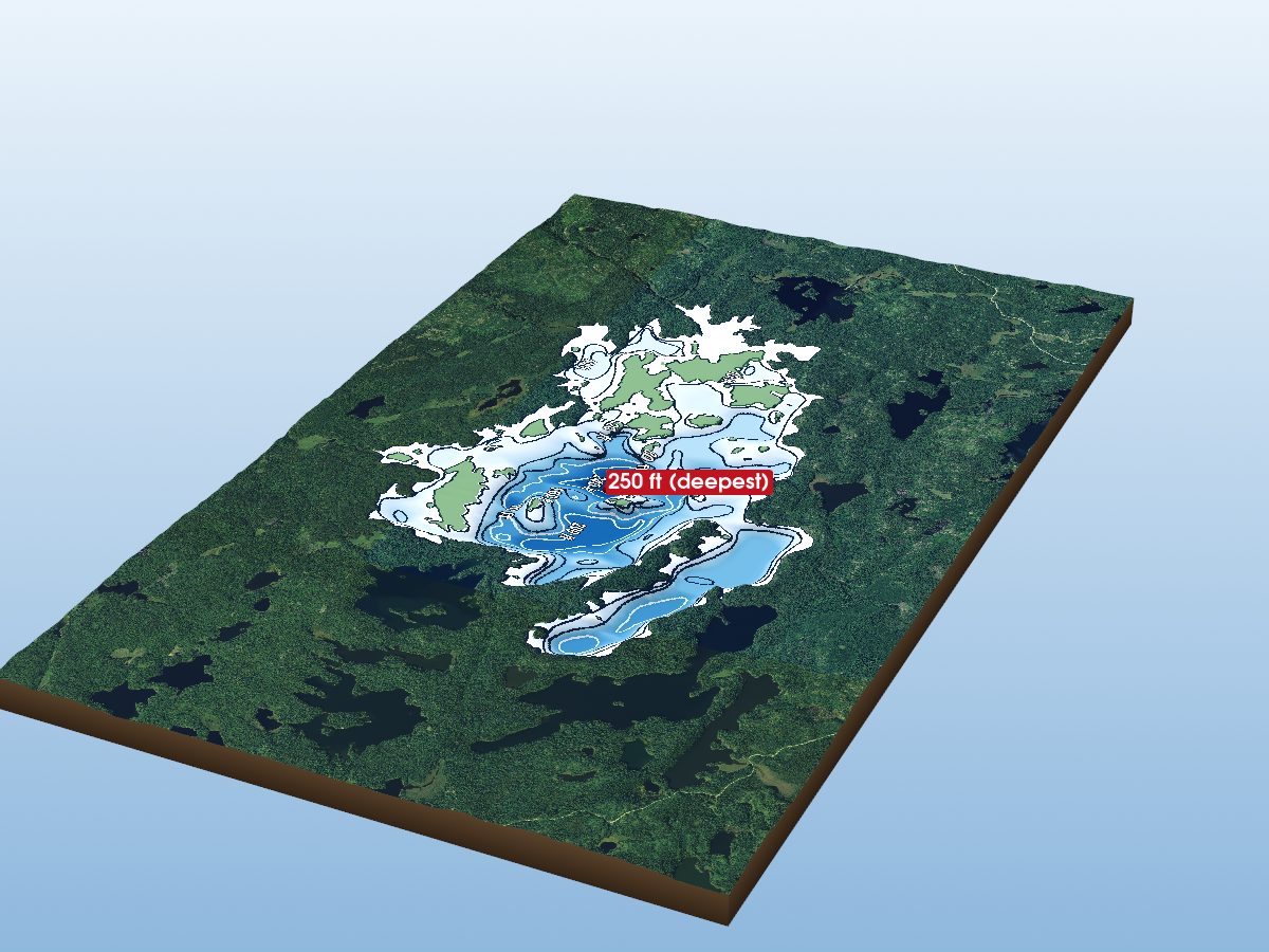 Depth map of Katimiagamak Lake