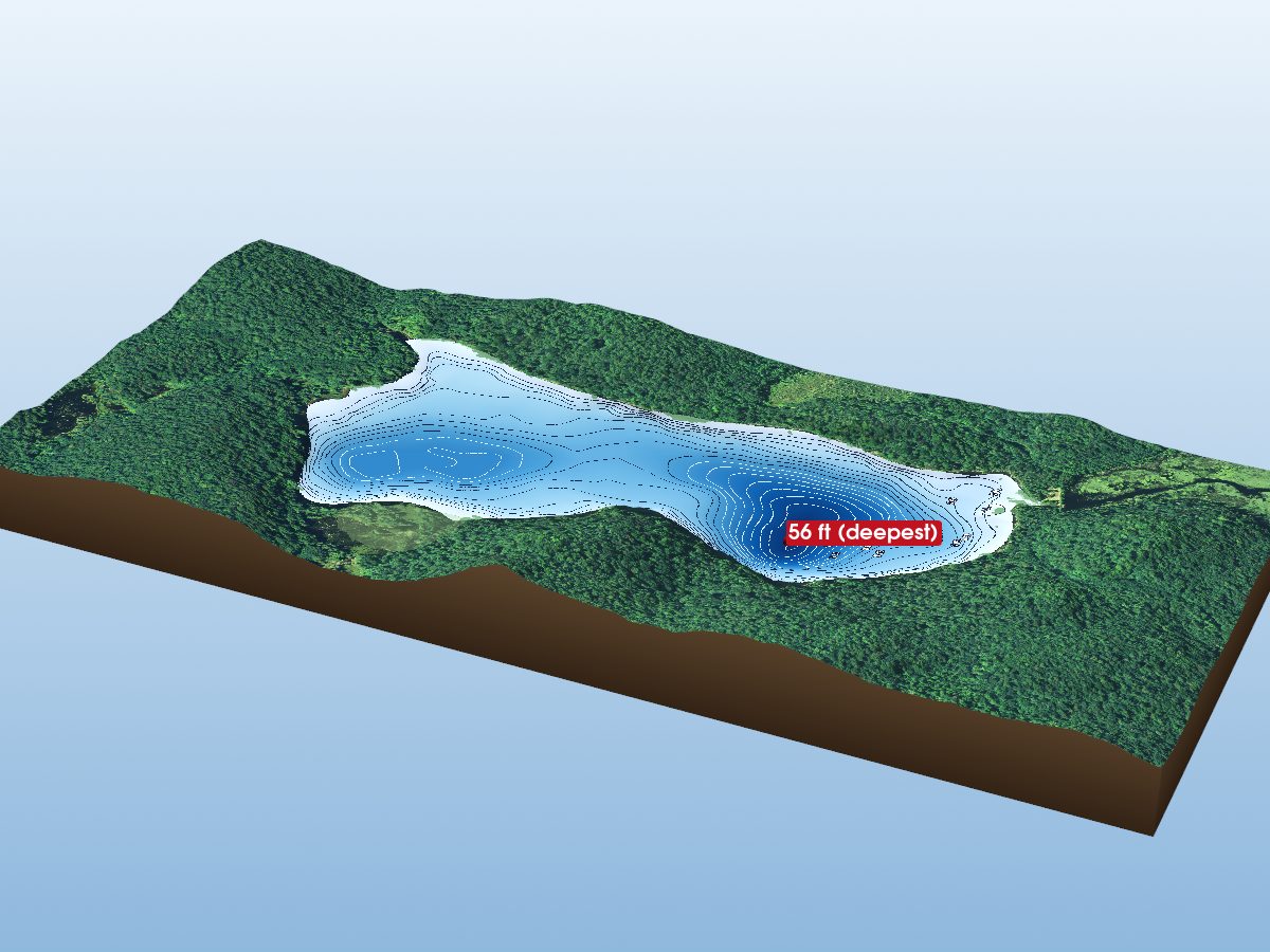 Depth map of Kaufman Lake