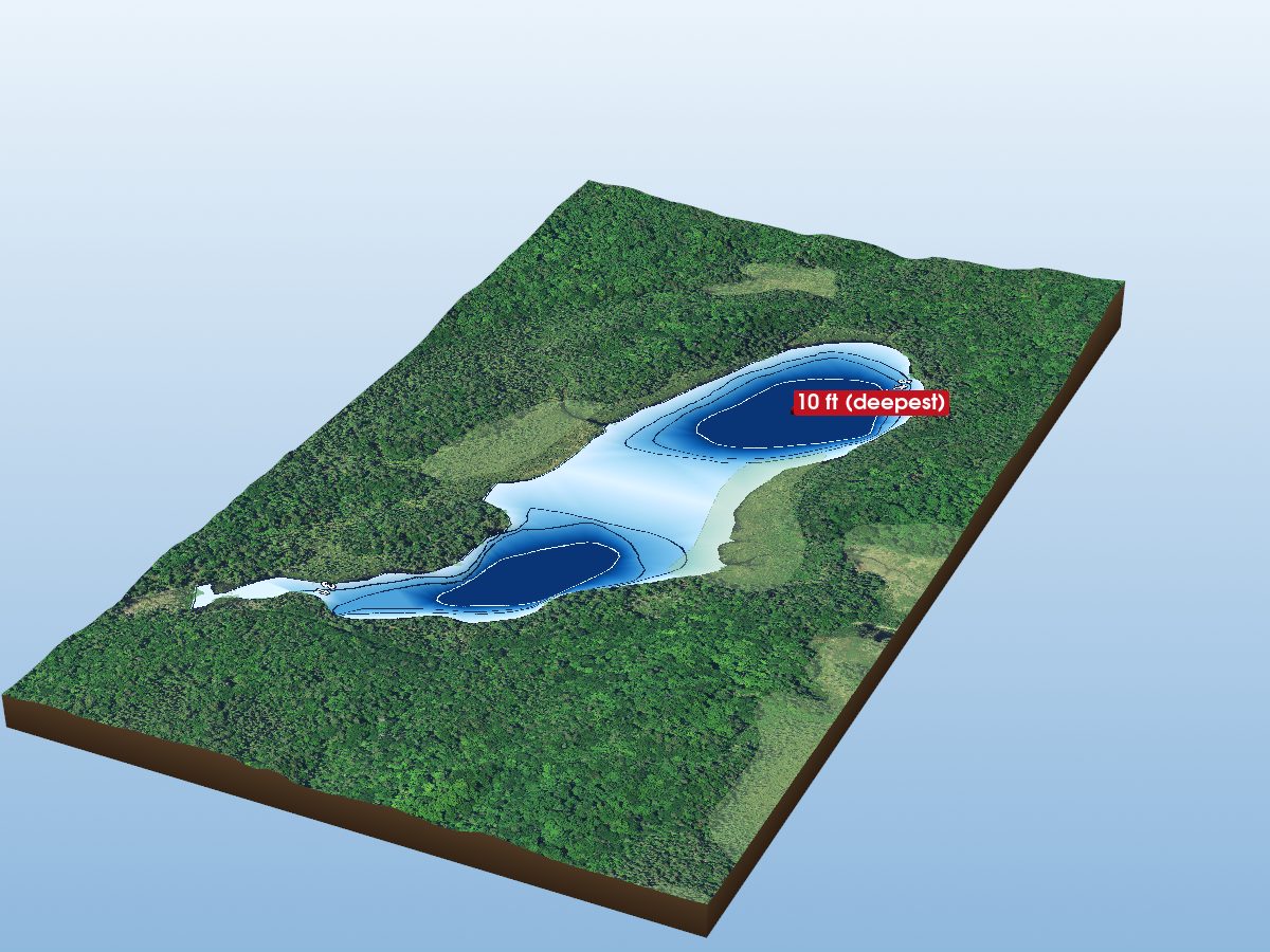 Depth map of Kawa Lake