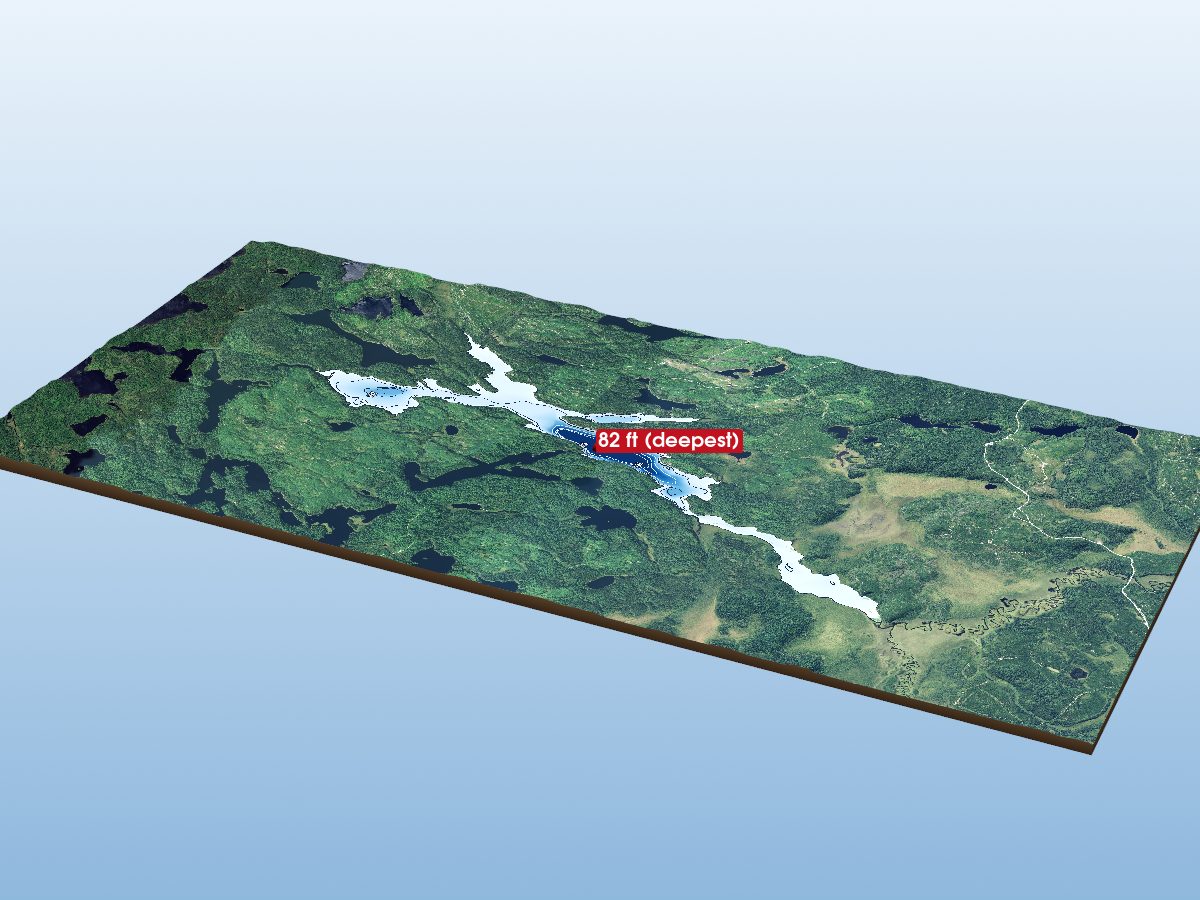 Depth map of Kay Lake
