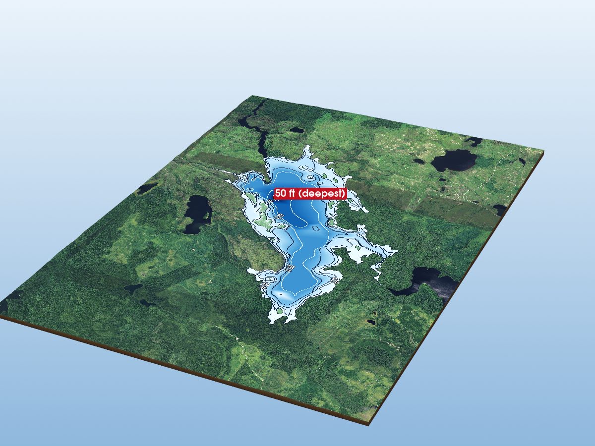 Depth map of Kearns Lake