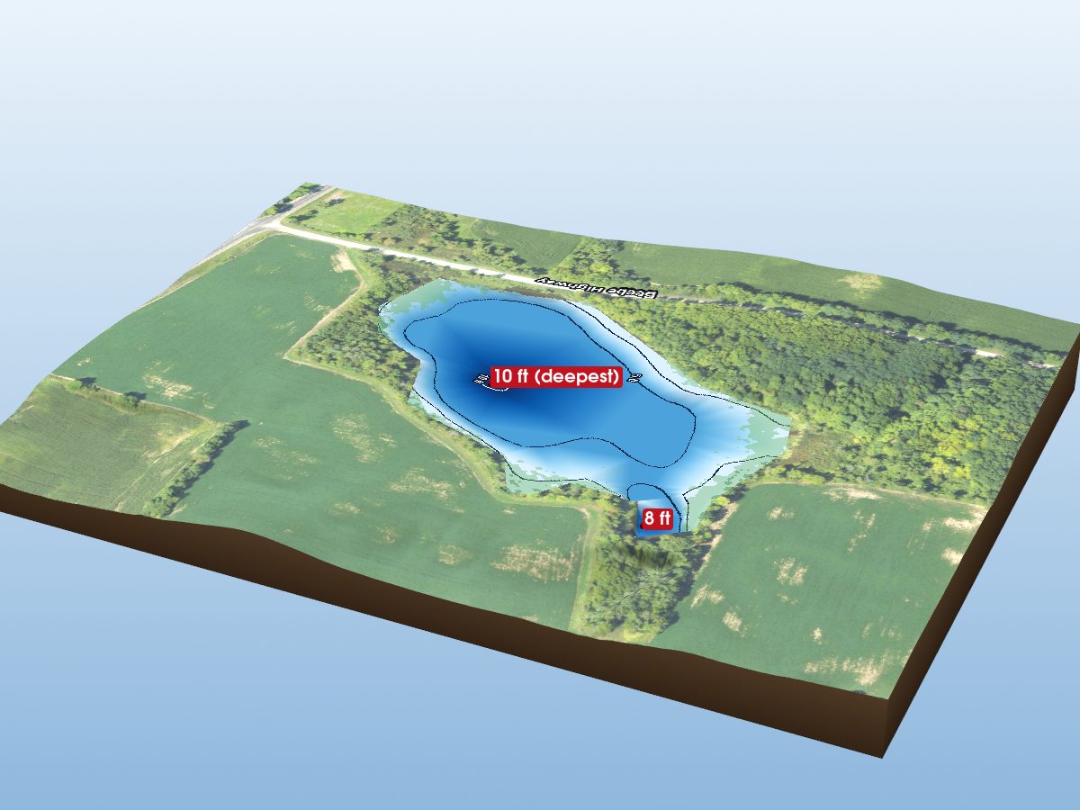 Depth map of Keeney Lake