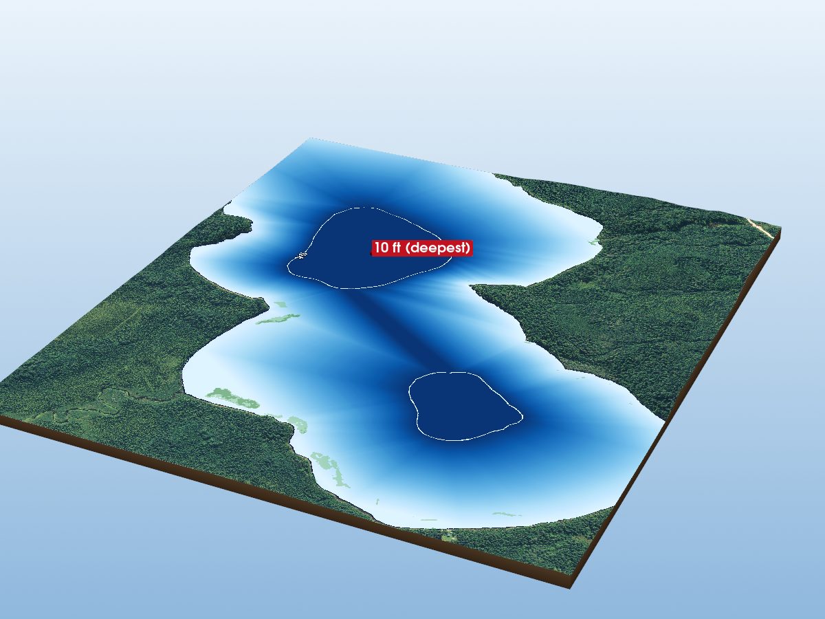 Depth map of Keenoa Lake