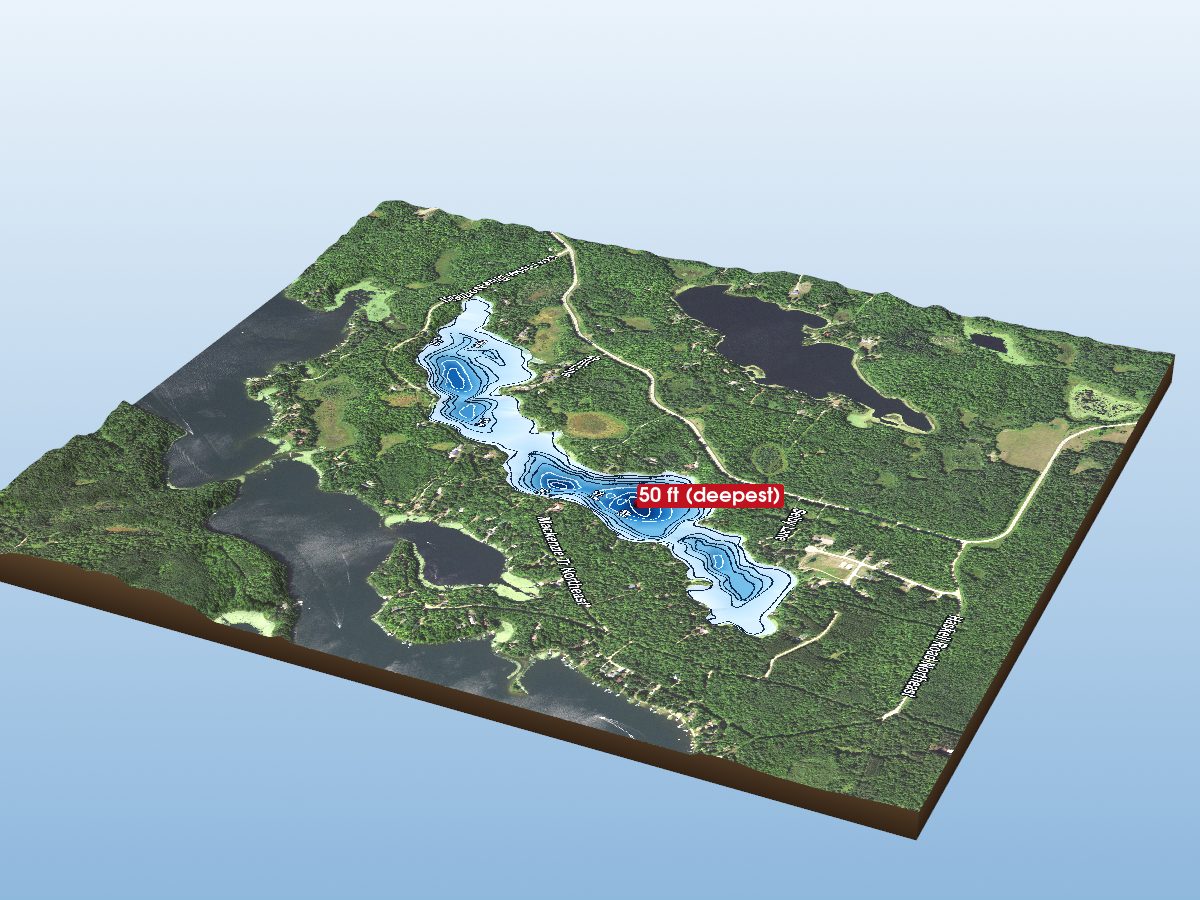 Depth map of Kego Lake