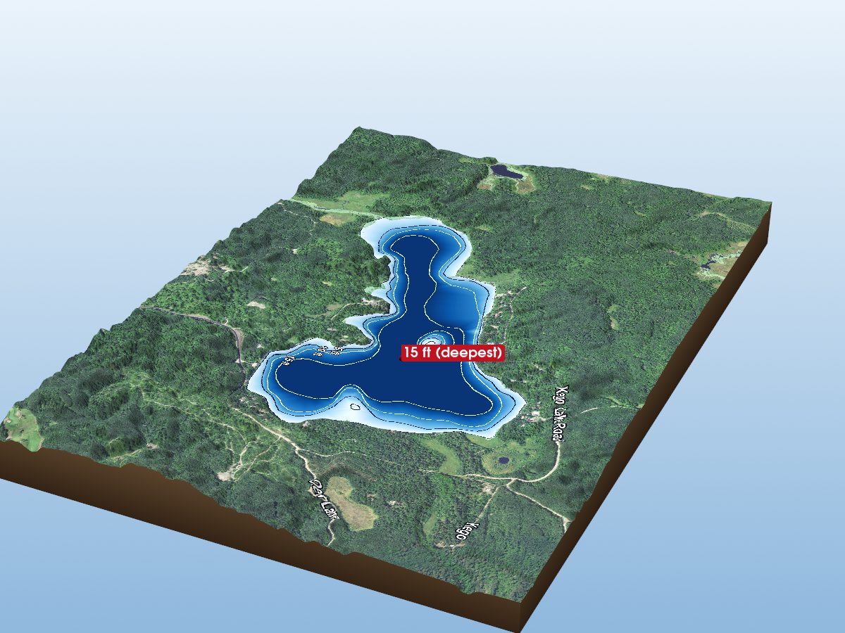 Depth map of Kego Lake