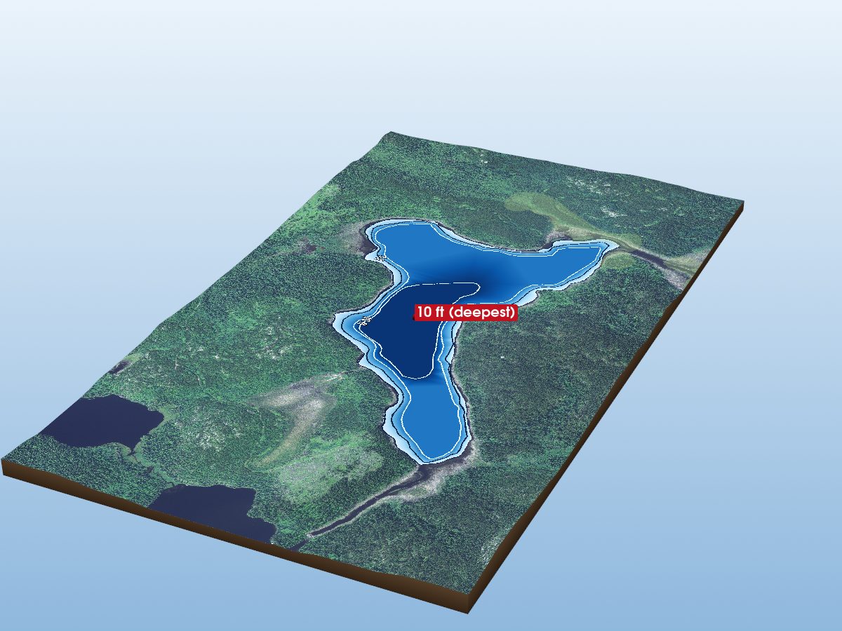 Depth map of Keike Lake