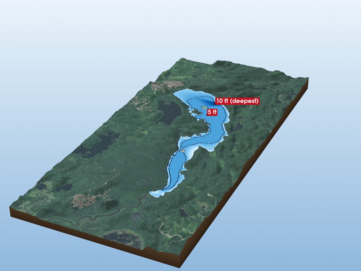 Depth map of Kekekuab Lake
