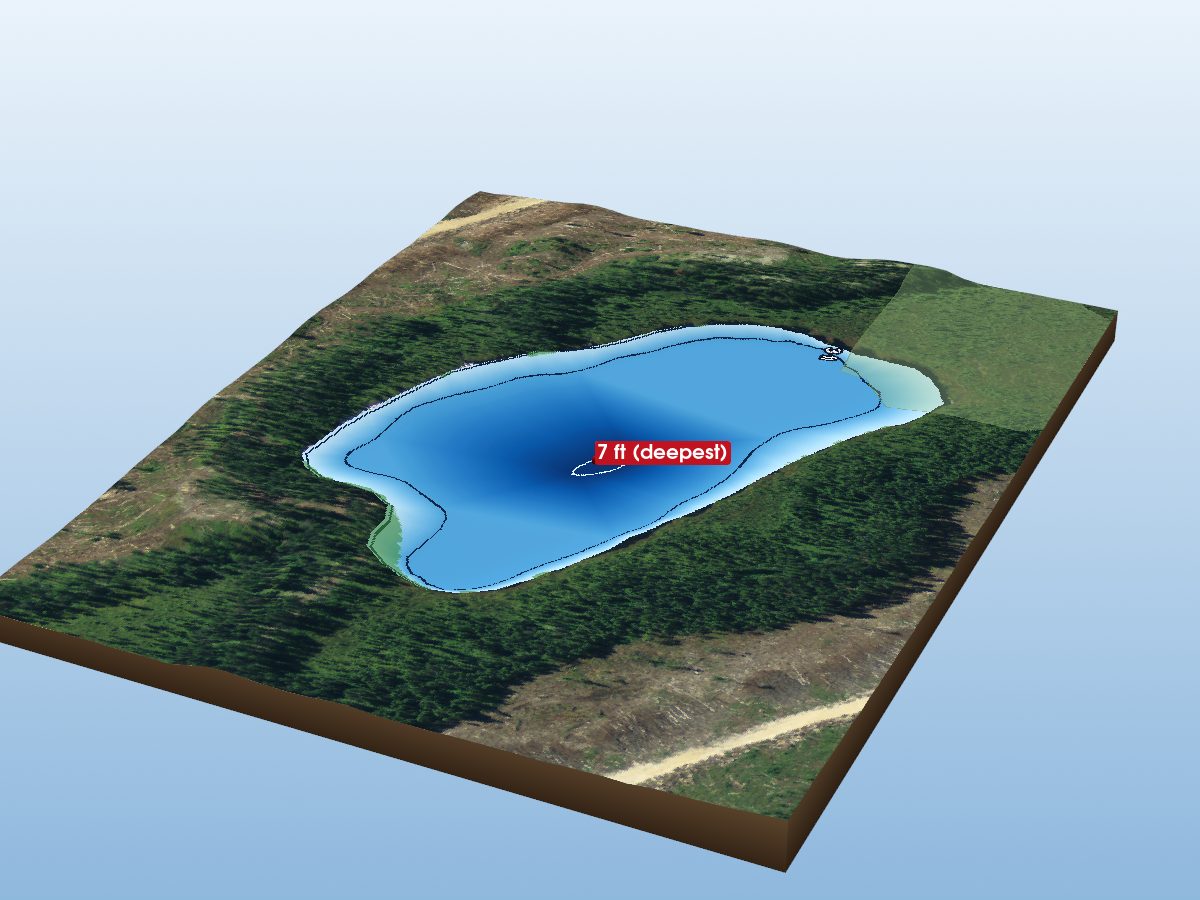 Depth map of Keller Lake